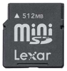 Lexar 512MB miniSD opiniones, Lexar 512MB miniSD precio, Lexar 512MB miniSD comprar, Lexar 512MB miniSD caracteristicas, Lexar 512MB miniSD especificaciones, Lexar 512MB miniSD Ficha tecnica, Lexar 512MB miniSD Tarjeta de memoria