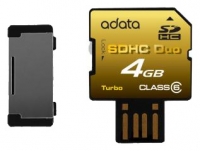 ADATA Turbo Duo SDHC de clase 6 de 4GB opiniones, ADATA Turbo Duo SDHC de clase 6 de 4GB precio, ADATA Turbo Duo SDHC de clase 6 de 4GB comprar, ADATA Turbo Duo SDHC de clase 6 de 4GB caracteristicas, ADATA Turbo Duo SDHC de clase 6 de 4GB especificaciones, ADATA Turbo Duo SDHC de clase 6 de 4GB Ficha tecnica, ADATA Turbo Duo SDHC de clase 6 de 4GB Tarjeta de memoria