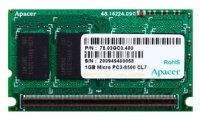 Apacer DDR3 1066 1Gb MicroDIMM opiniones, Apacer DDR3 1066 1Gb MicroDIMM precio, Apacer DDR3 1066 1Gb MicroDIMM comprar, Apacer DDR3 1066 1Gb MicroDIMM caracteristicas, Apacer DDR3 1066 1Gb MicroDIMM especificaciones, Apacer DDR3 1066 1Gb MicroDIMM Ficha tecnica, Apacer DDR3 1066 1Gb MicroDIMM Memoria de acceso aleatorio