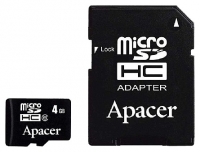 Apacer Tarjeta microSDHC Class 6 de 4GB + Adaptador SD opiniones, Apacer Tarjeta microSDHC Class 6 de 4GB + Adaptador SD precio, Apacer Tarjeta microSDHC Class 6 de 4GB + Adaptador SD comprar, Apacer Tarjeta microSDHC Class 6 de 4GB + Adaptador SD caracteristicas, Apacer Tarjeta microSDHC Class 6 de 4GB + Adaptador SD especificaciones, Apacer Tarjeta microSDHC Class 6 de 4GB + Adaptador SD Ficha tecnica, Apacer Tarjeta microSDHC Class 6 de 4GB + Adaptador SD Tarjeta de memoria