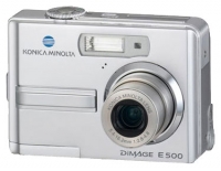 Konica Minolta DiMAGE E500 opiniones, Konica Minolta DiMAGE E500 precio, Konica Minolta DiMAGE E500 comprar, Konica Minolta DiMAGE E500 caracteristicas, Konica Minolta DiMAGE E500 especificaciones, Konica Minolta DiMAGE E500 Ficha tecnica, Konica Minolta DiMAGE E500 Camara digital