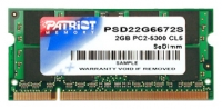 Patriot Memory PSD22G6672S opiniones, Patriot Memory PSD22G6672S precio, Patriot Memory PSD22G6672S comprar, Patriot Memory PSD22G6672S caracteristicas, Patriot Memory PSD22G6672S especificaciones, Patriot Memory PSD22G6672S Ficha tecnica, Patriot Memory PSD22G6672S Memoria de acceso aleatorio