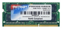 Patriot Memory PSD32G10662S opiniones, Patriot Memory PSD32G10662S precio, Patriot Memory PSD32G10662S comprar, Patriot Memory PSD32G10662S caracteristicas, Patriot Memory PSD32G10662S especificaciones, Patriot Memory PSD32G10662S Ficha tecnica, Patriot Memory PSD32G10662S Memoria de acceso aleatorio