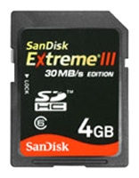 Sandisk Extreme III 30MB/s Edition 4Gb SDHC opiniones, Sandisk Extreme III 30MB/s Edition 4Gb SDHC precio, Sandisk Extreme III 30MB/s Edition 4Gb SDHC comprar, Sandisk Extreme III 30MB/s Edition 4Gb SDHC caracteristicas, Sandisk Extreme III 30MB/s Edition 4Gb SDHC especificaciones, Sandisk Extreme III 30MB/s Edition 4Gb SDHC Ficha tecnica, Sandisk Extreme III 30MB/s Edition 4Gb SDHC Tarjeta de memoria
